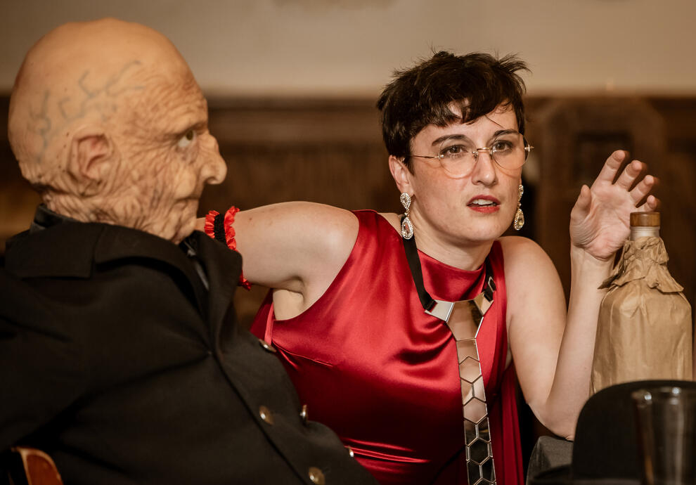 Myriam as Emma DuPont in At the Dinner of Thieves