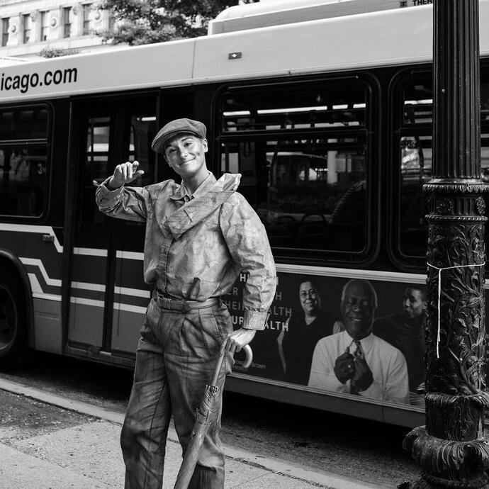 Myriam as The Windy Statue